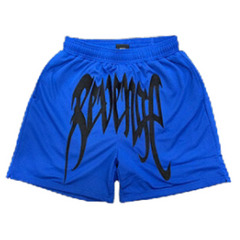 Revenge Shorts Big Print Blue