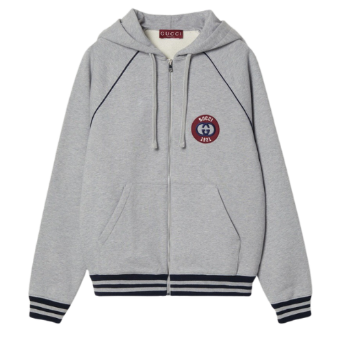 Gucci Zip Hoodie Grey