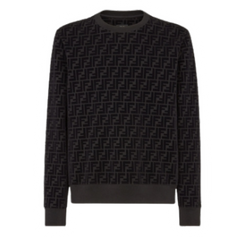 Fendi Velvet Sweater Black