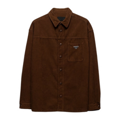 Prada Cord Shirt Brown