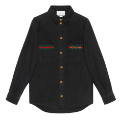 Gucci Denim Shirt Washed Black