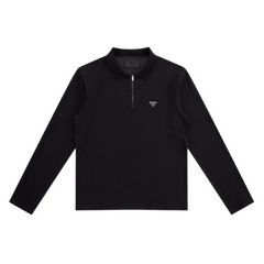 Prada Half Zip Sweater Black