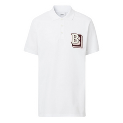 Burberry B Polo Shirt White