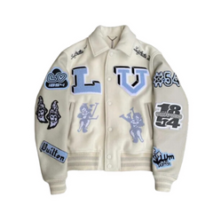 Louis Vuitton Bunny Varsity College Jacket Cream