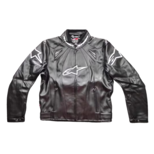 Suzuki Leather Jacket Motorcycle Cycling Black
