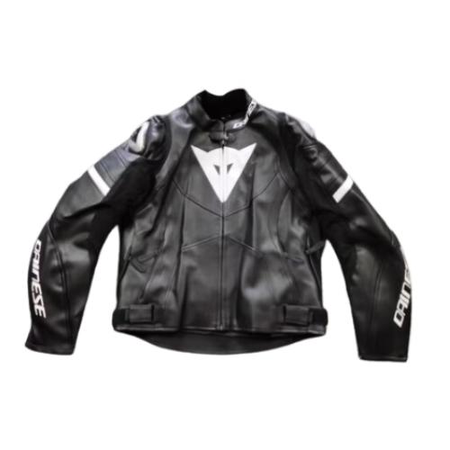 Suzuki Leather Jacket Motorcycle Cycling Black White