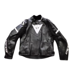 Suzuki Leather Jacket Motorcycle Cycling Black White