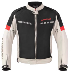 Kanvikam Motorcycle Jacket Black Cream