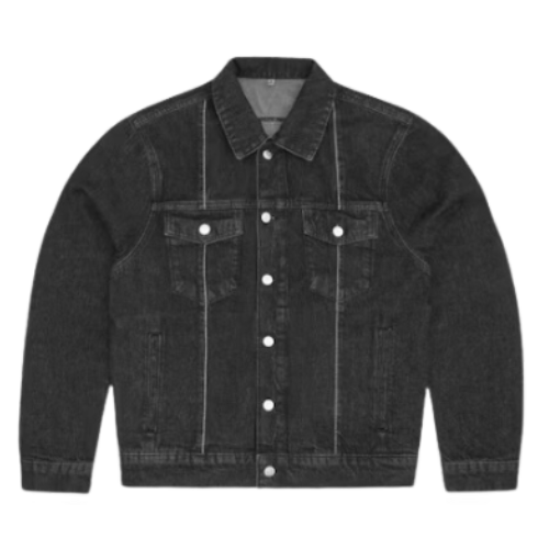 Corteiz C Star Denim Trucker Jacket Black