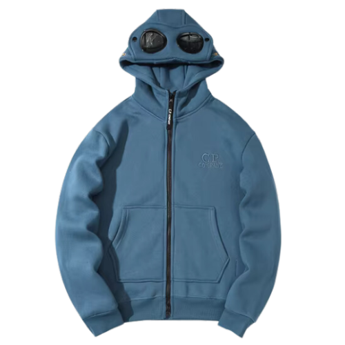 CP Company Zip Hoodie Light Blue
