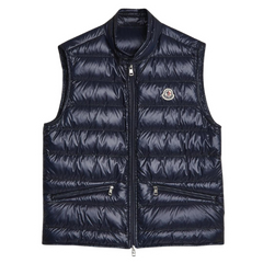 Moncler Gui Down Vest Navy Blue