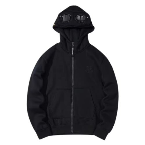 CP Company Zip Hoodie Black