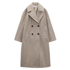 Zara Wool Coat Beige