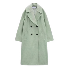 Zara Wool Coat Light Green