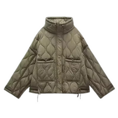 Zara Padded Jacket Khaki Green