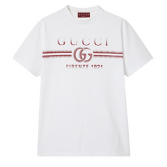 Gucci T Shirt Firenze 1921 White Red