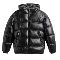 Zara Shiny Puffer Jacket Black