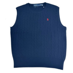 Ralph Lauren Knit Vest Navy Blue