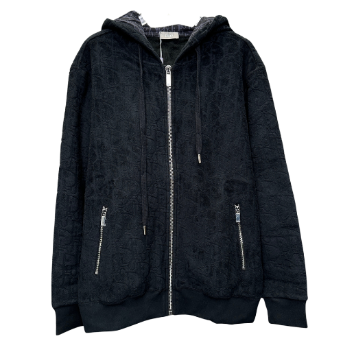 Dior Multi Print Zip Hoodie Black