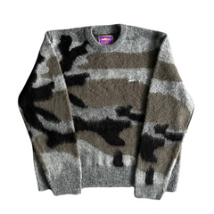 Corteiz Mohair Sweater Camo Brown Grey