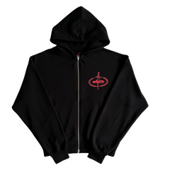 Corteiz Slaughter Gang C-Sword Zip Hoodie Black