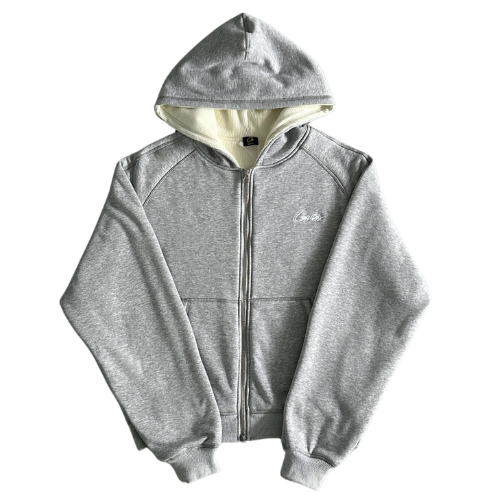 Corteiz CR HMP OPEN HEM Zip Hoodie Grey