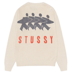 Stussy Surfman Knit Sweater Sand