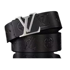 Louis Vuitton Belt Black Silver