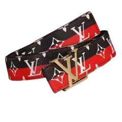 Louis Vuitton Belt Red Black White