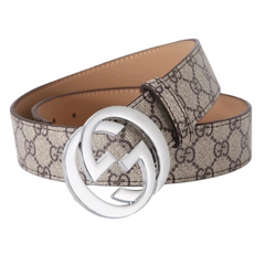 Gucci GG Belt Sand Silver