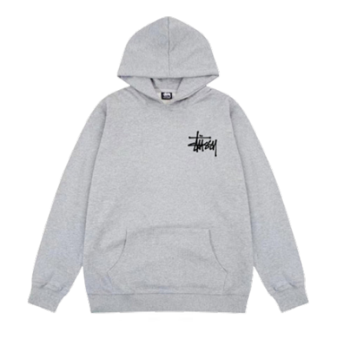 Stussy Basic Hoodie Grey Black
