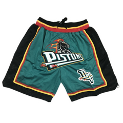 NBA Basketball Vintage Shorts Detroit Pistons Green