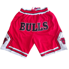 NBA Basketball Vintage Shorts Chicago Bulls Red