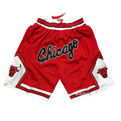 NBA Basketball Vintage Shorts Chicago Bulls Red