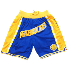 NBA Basketball Vintage Shorts Warriors Yellow