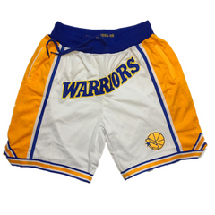 NBA Basketball Vintage Shorts Warriors White