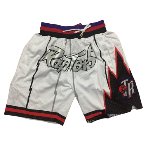 NBA Basketball Vintage Shorts Toronto Raptors White