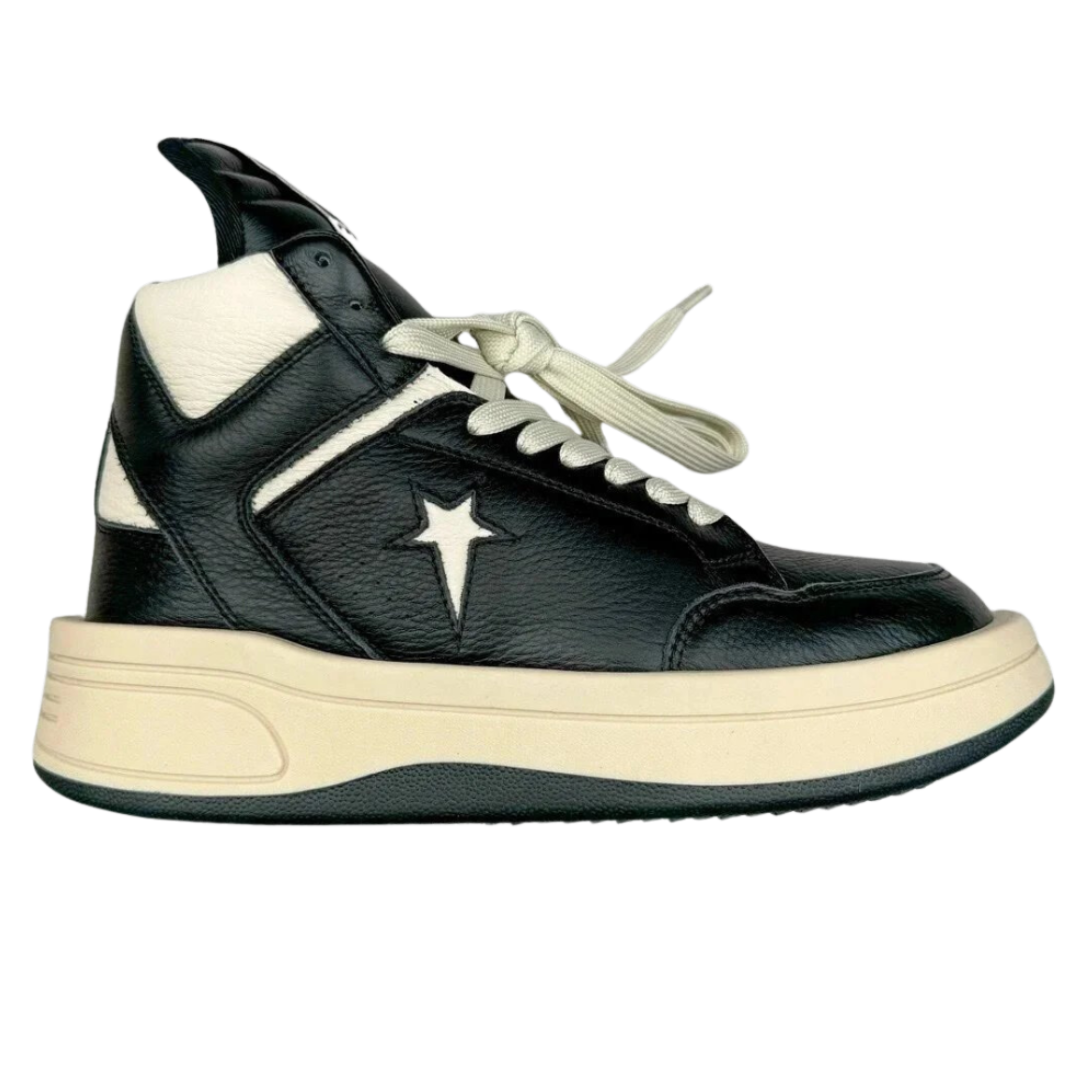 Converse TURBOWPN Mid Rick Owens DRKSHDW Milk Black