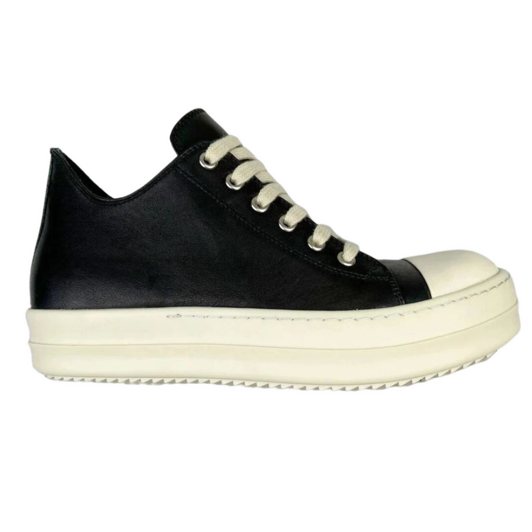 Rick Owens Luxor Low Sneaks Milk Black