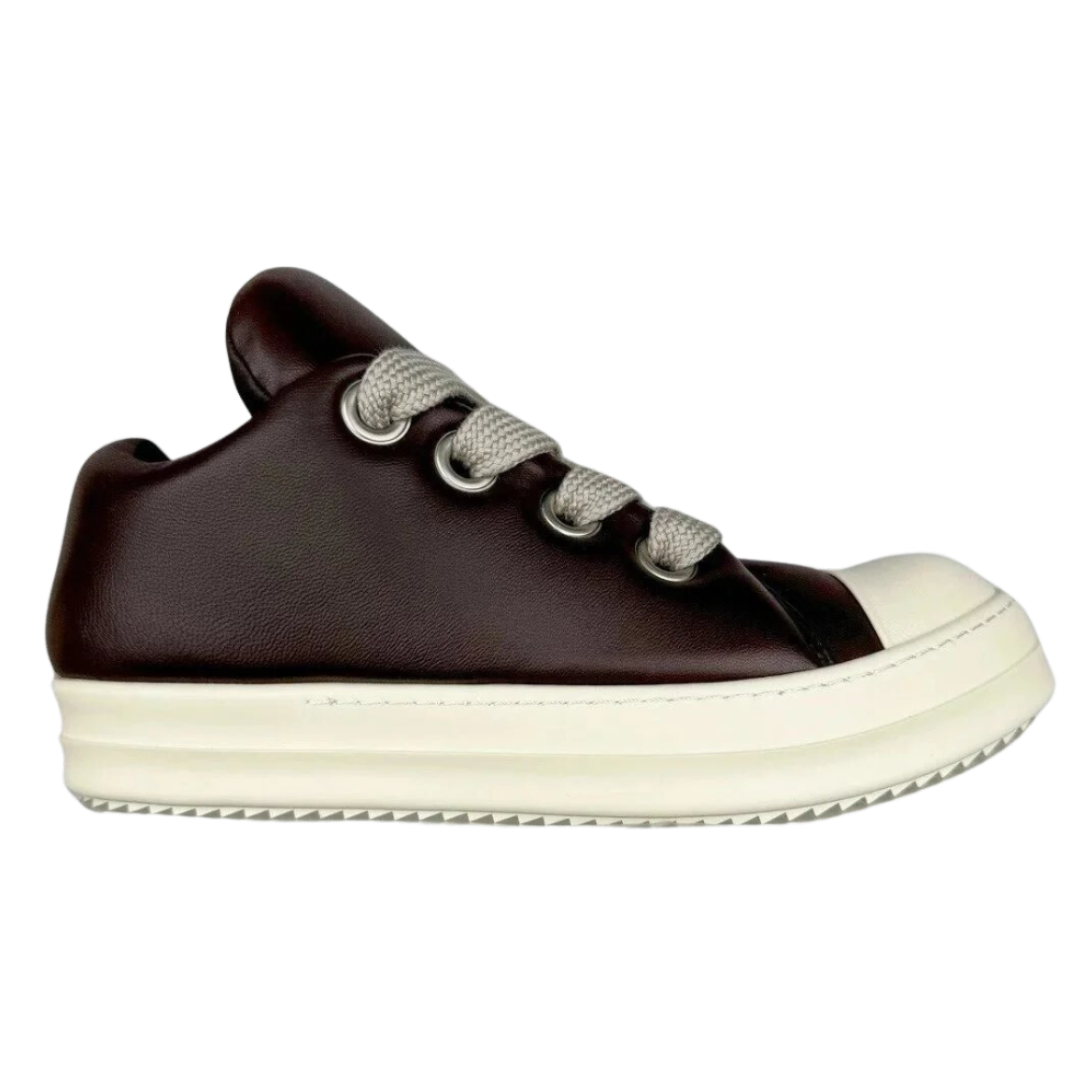 Rick Owens Purple Jumbo Lace Sneakers Brown