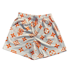 Louis Vuitton Shorts White & Orange