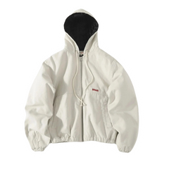 Stussy Hooded Work Jacket White