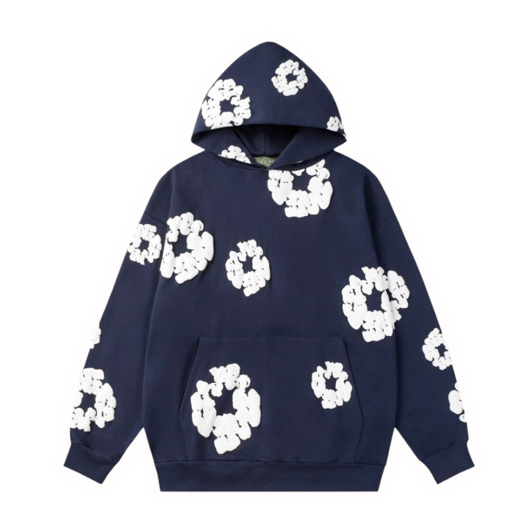 Denim Tears Hoodie Washed Blue & White