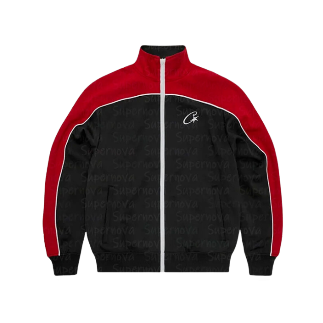 Corteiz Trackjacket Black & Red