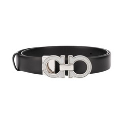 Feragamo Belt Black & Silver